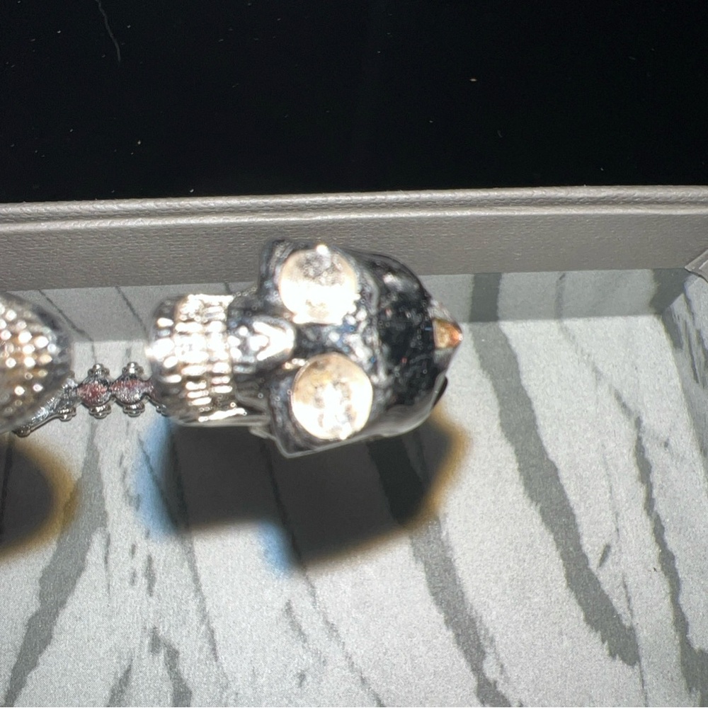 Alexander McQueen Silver Skull Bracelet - Picture 2 of 9